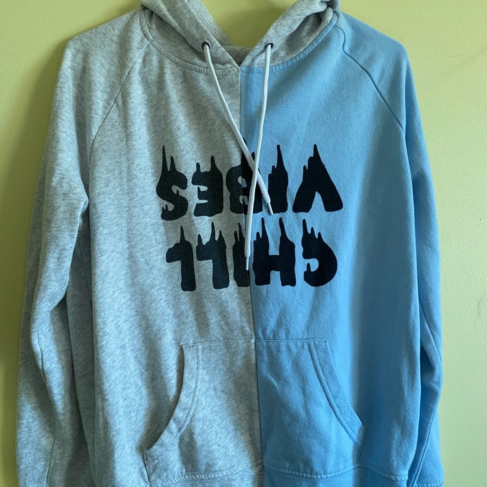 Blue and grey sweatshirt
